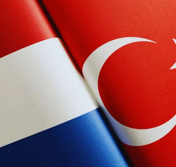 Over ons foto Turks/Nederlandse vlag